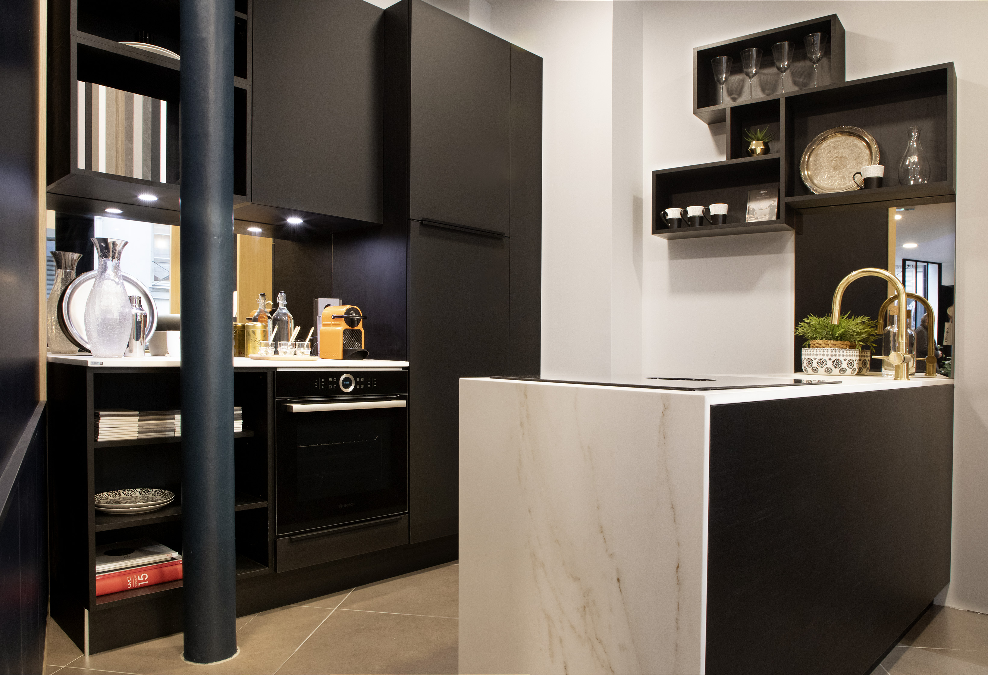 Cuisine ouverte sur le salon