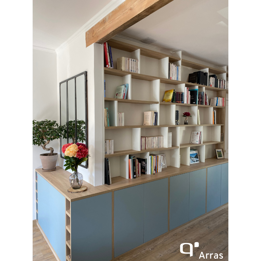 Vous rêvez d’une bibliothèque d’angle ? Quadro ARRAS a la solution pour vous !