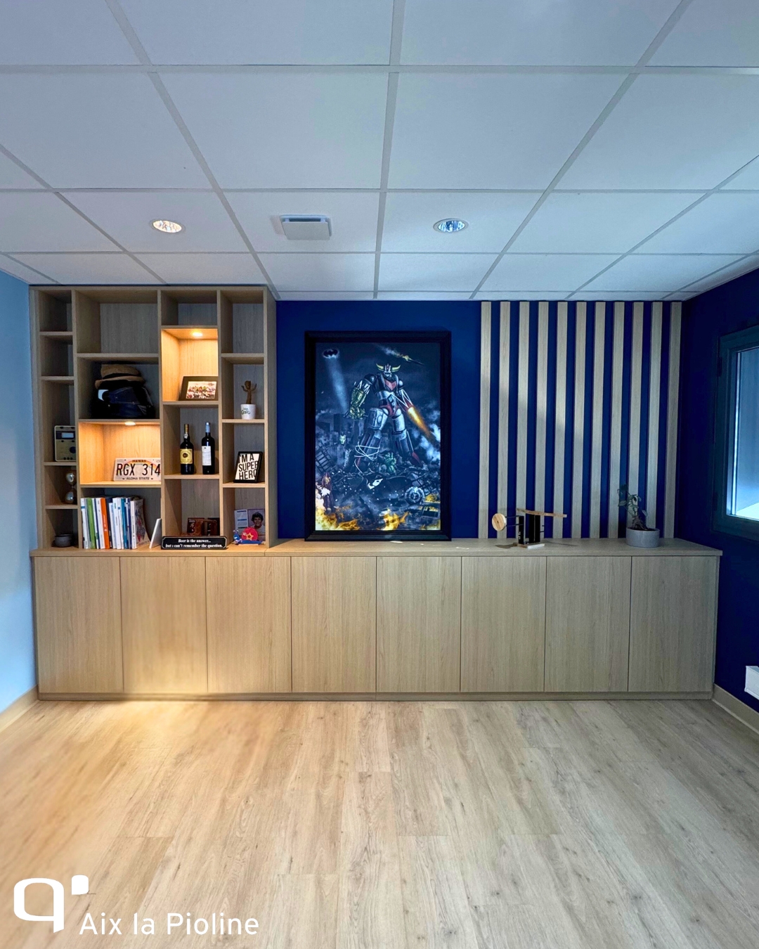 Rangement sur mesure avec des niches éclairées à Pertuis