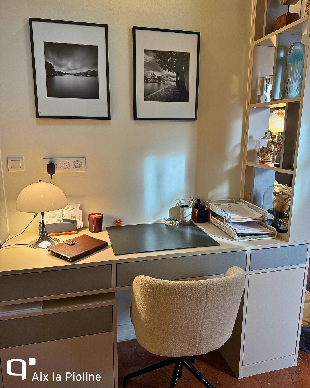 Bureau sur mesure esthétique et fonctionnel à Aix-en-Provence : un espace de travail pensé pour allier confort et design